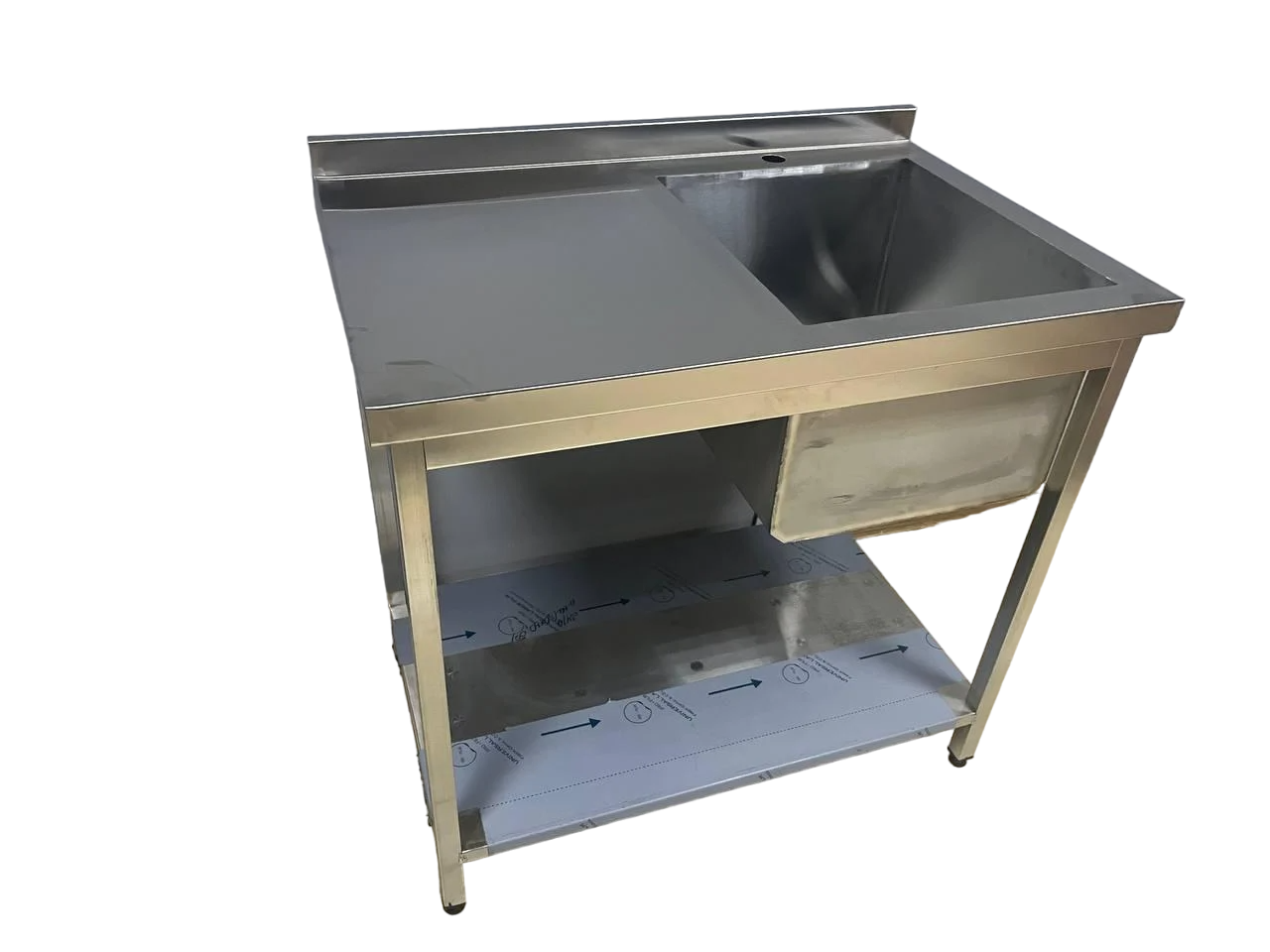 Стол-мойка Вектор-С с полкой 1200x600x850 мм