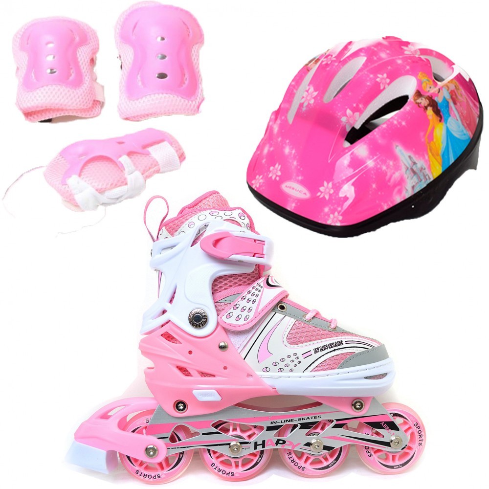 Роликовые коньки Набор Happy Combo Disney 34-38 Princess Pink Розовый (2T3007E)