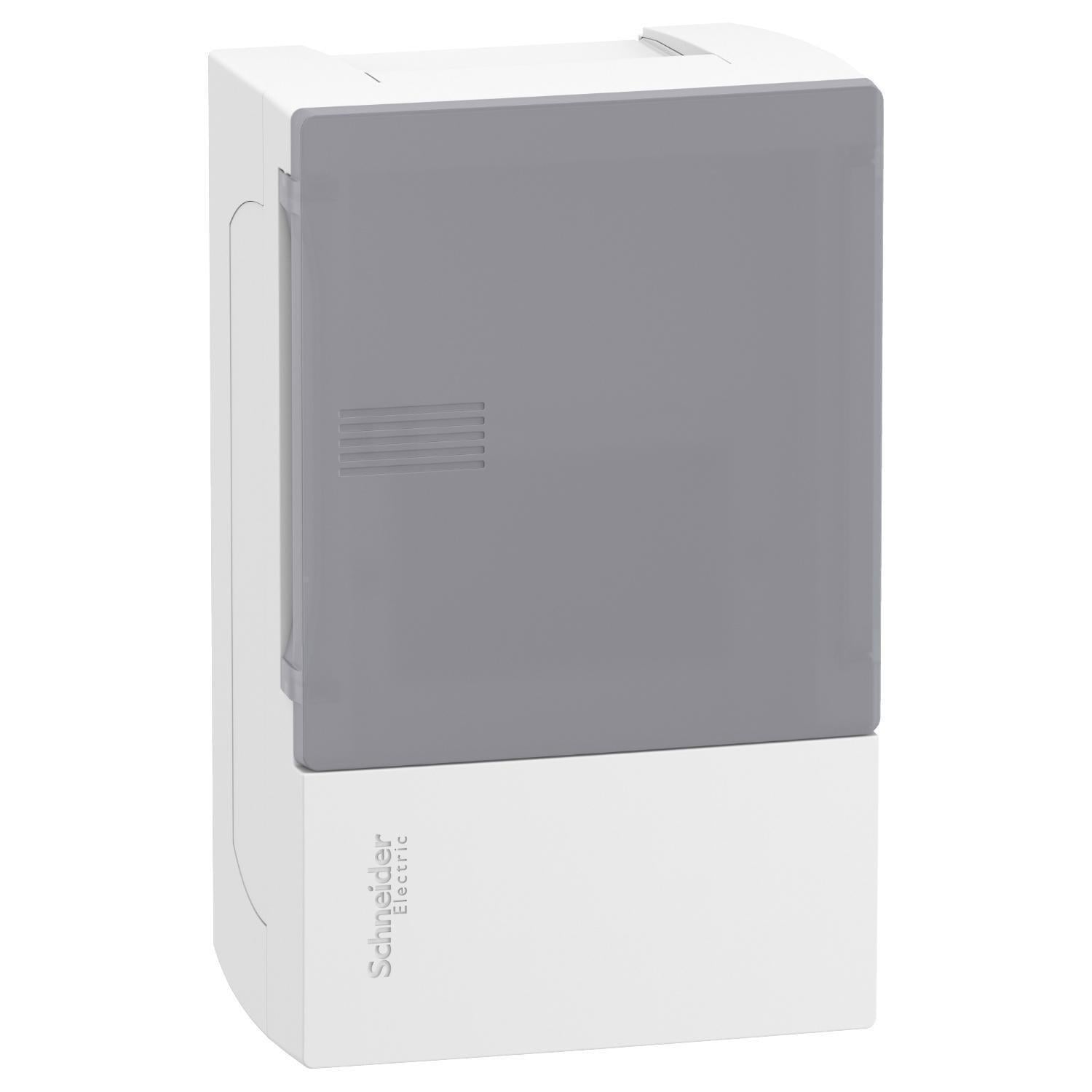Щит навісний Schneider Electric Resi9 MP 1ряд/4 модуля з дверцятами Сірий (MIP12104T)