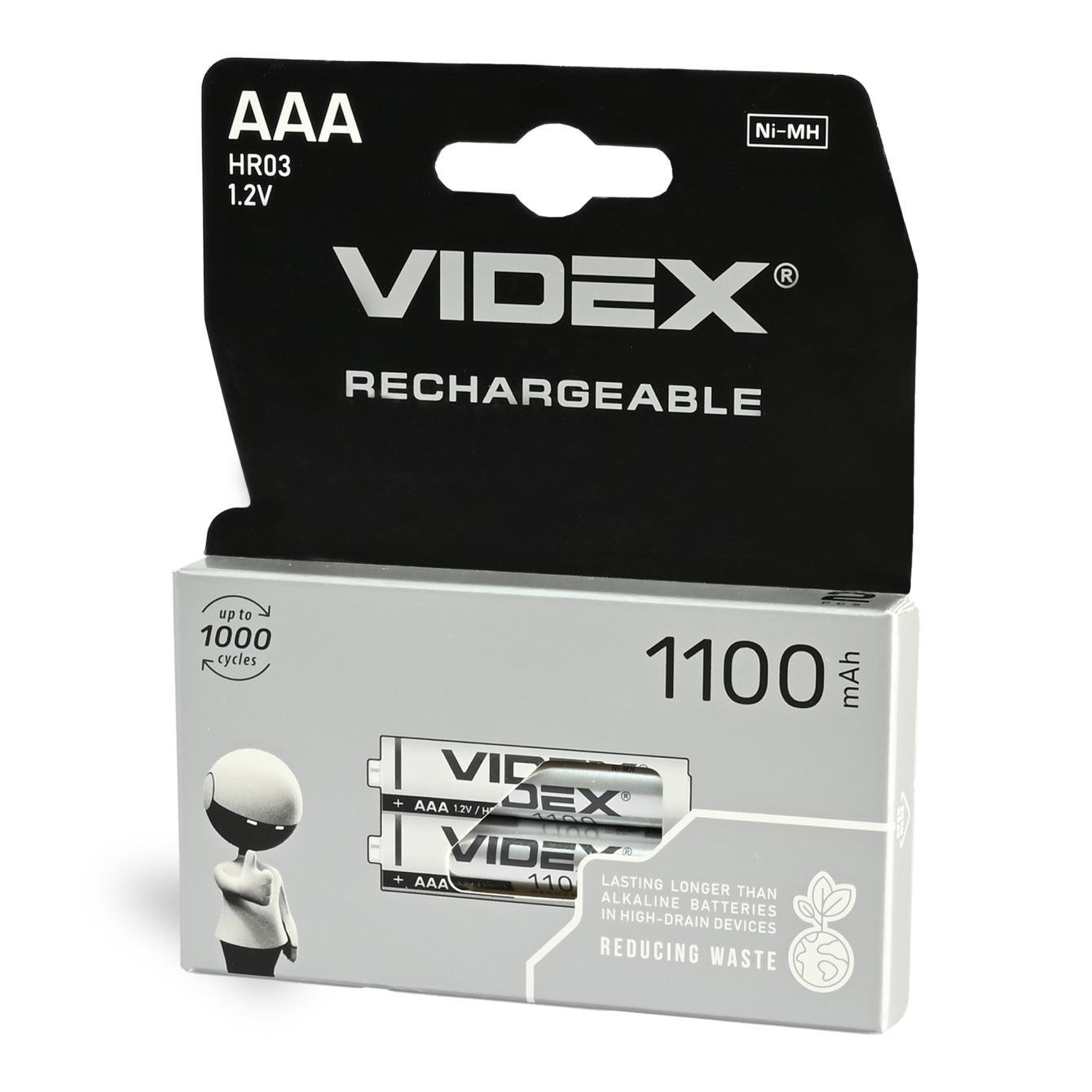Акумулятори Videx HR03/AAA 1100 mAh 2 шт. (HR03/1100/2DB)