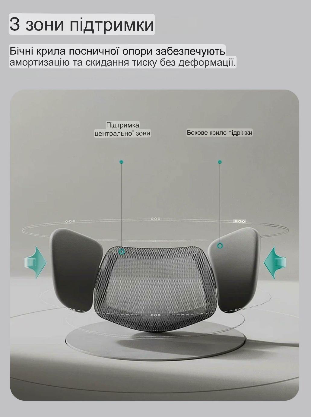 Офісне крісло Hbada E3 Pro 4.0 Сірий - фото 6