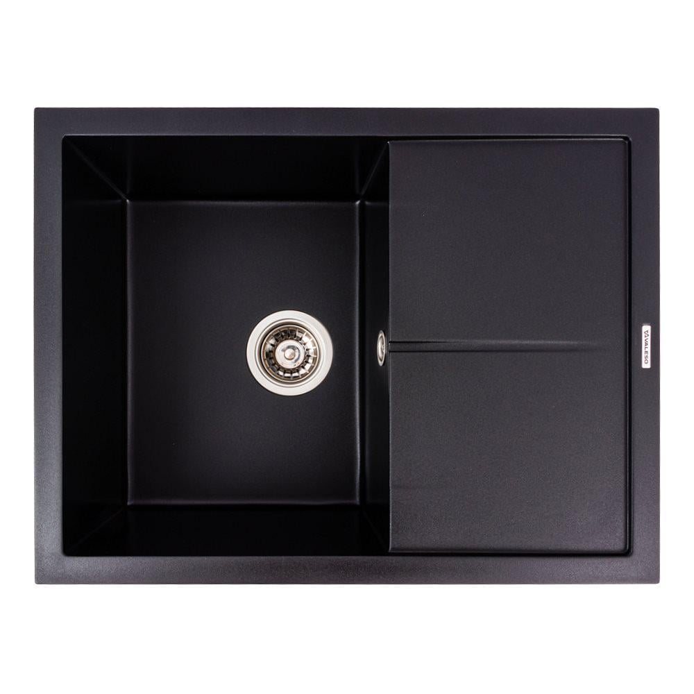 Мийка гранітна Valeso 6550 CRIPTA/змішувач Q411MB/сифон Чорний - фото 3