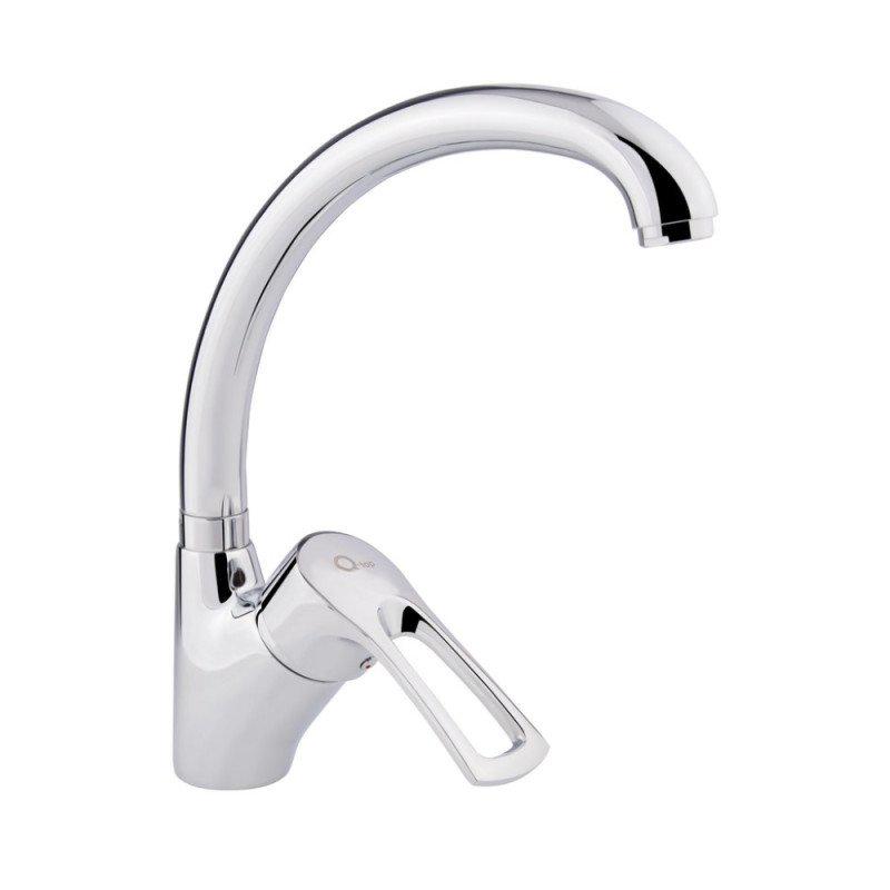 Смеситель для кухни Q-tap Hansberg CRM 007F латунь Хром (QTHANCRM007F)