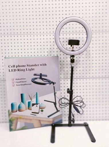 Кольцевая лампа LED Ring Light 26 см со штативом и креплением для телефона - фото 12