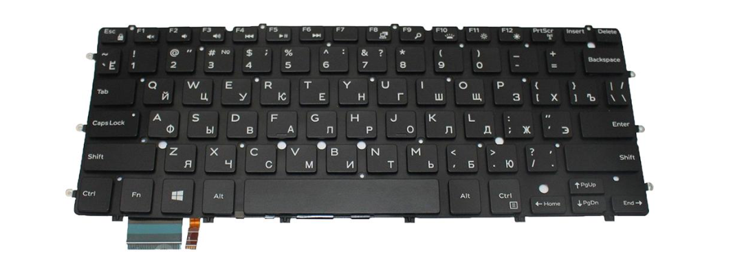 Клавиатура для ноутбука Dell XPS 13-9343 с подсветкой клавиш матовая (029GT3)
