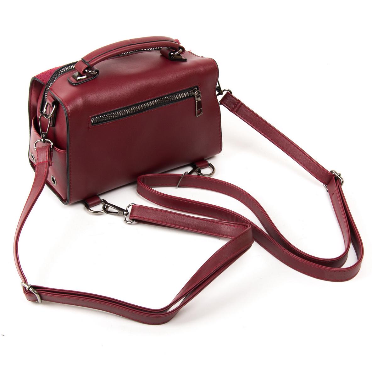 Женская модельная сумка из замша Fashion 53377 Бордовый - фото 2 Женская модельная сумка из замша Fashion 53377 Бордовый - фото 2