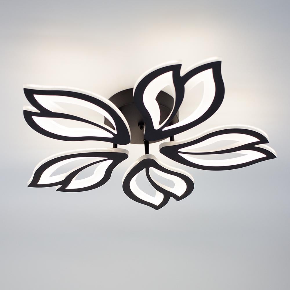 Люстра керована світлодіодна ESLLSE ASTRA 60 Вт 5F 560x95 мм Чорний (10592)