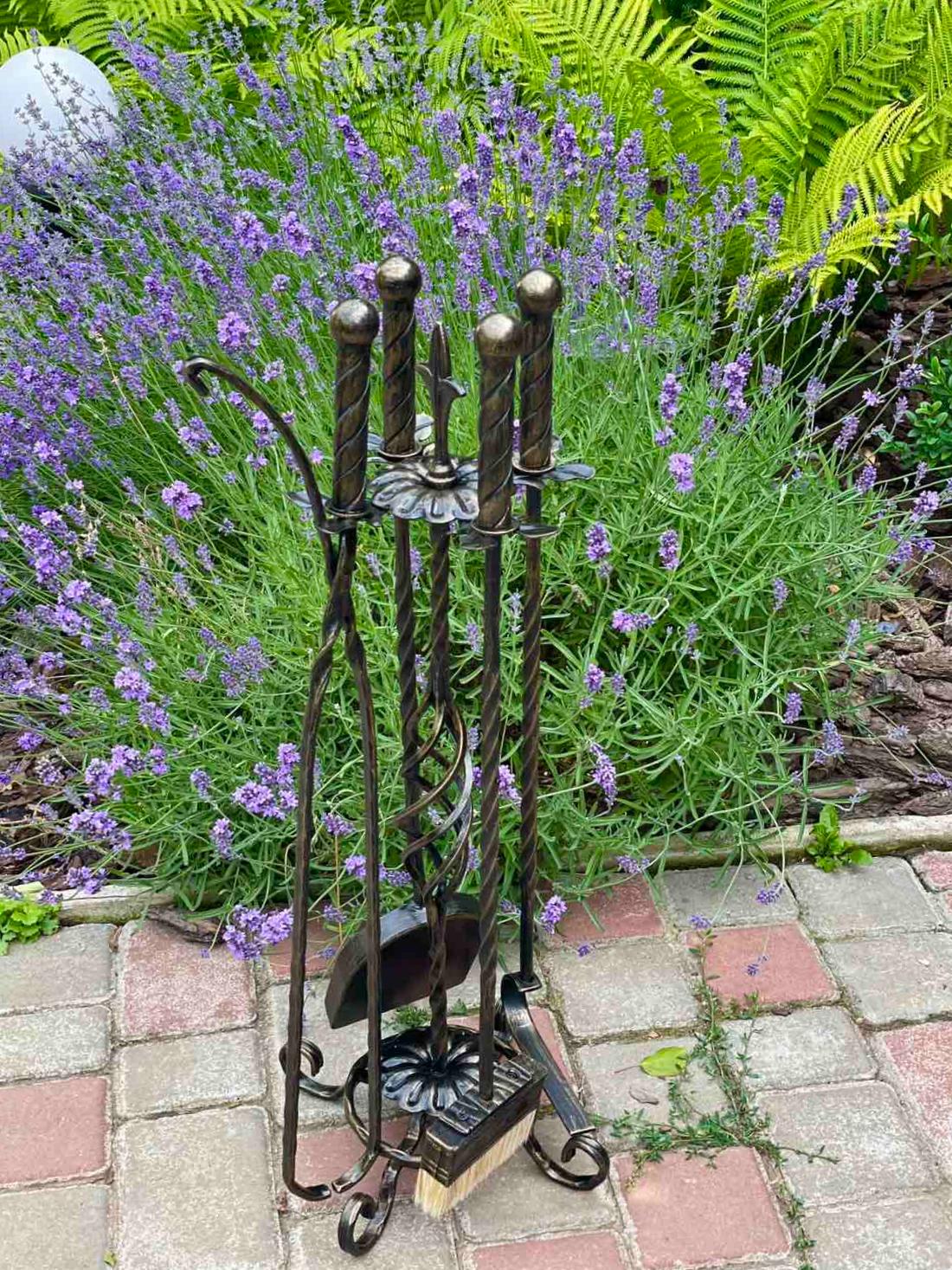 Набор каминных принадлежностей кованый (Vi_0012) - фото 6 Набор каминных принадлежностей кованый (Vi_0012) - фото 6