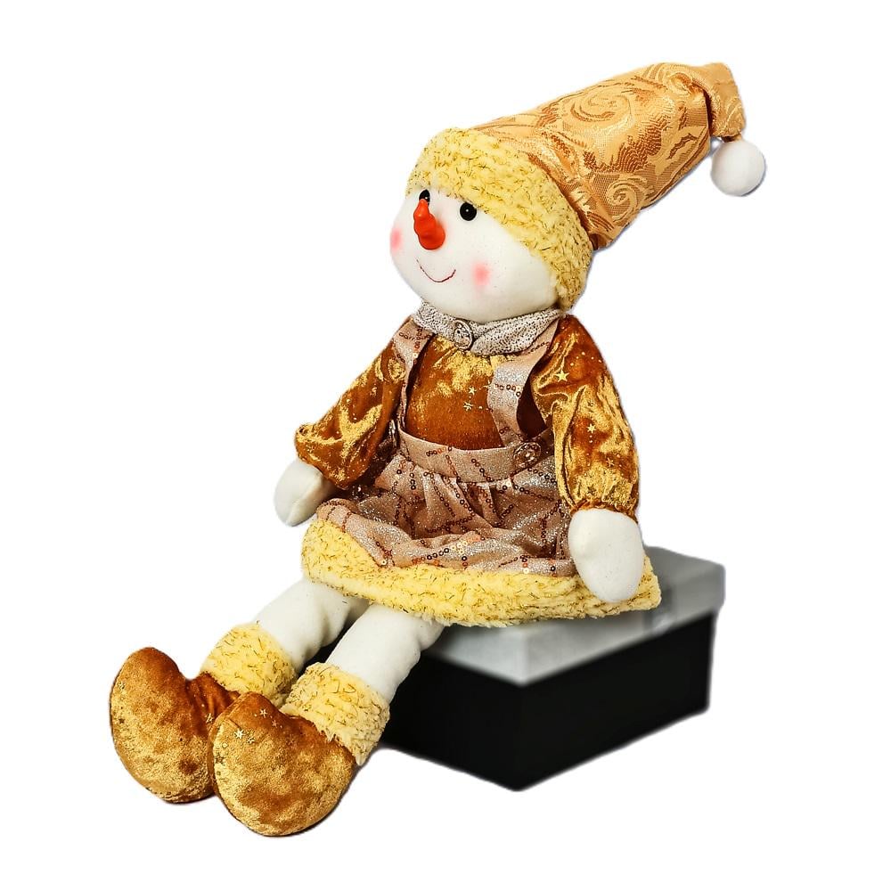 Фігура новорічна Snowman в новорічному вбранні для декору приміщення 51 см (608053)