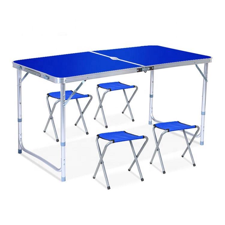 Стіл для пікніка розкладний Folding Table 4 стільці Синій (3829489)