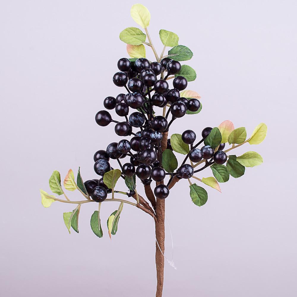 Ветка с ягодами глода Черно-синий (3942-6)