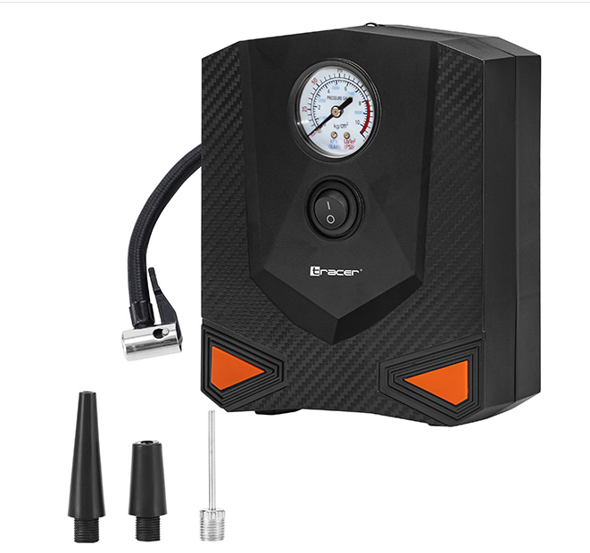 Компресор автомобільний з манометром Tracer RES-03ML 15 л/хв 120 Вт 12B 25х35х15 см (TRAKOM47449)