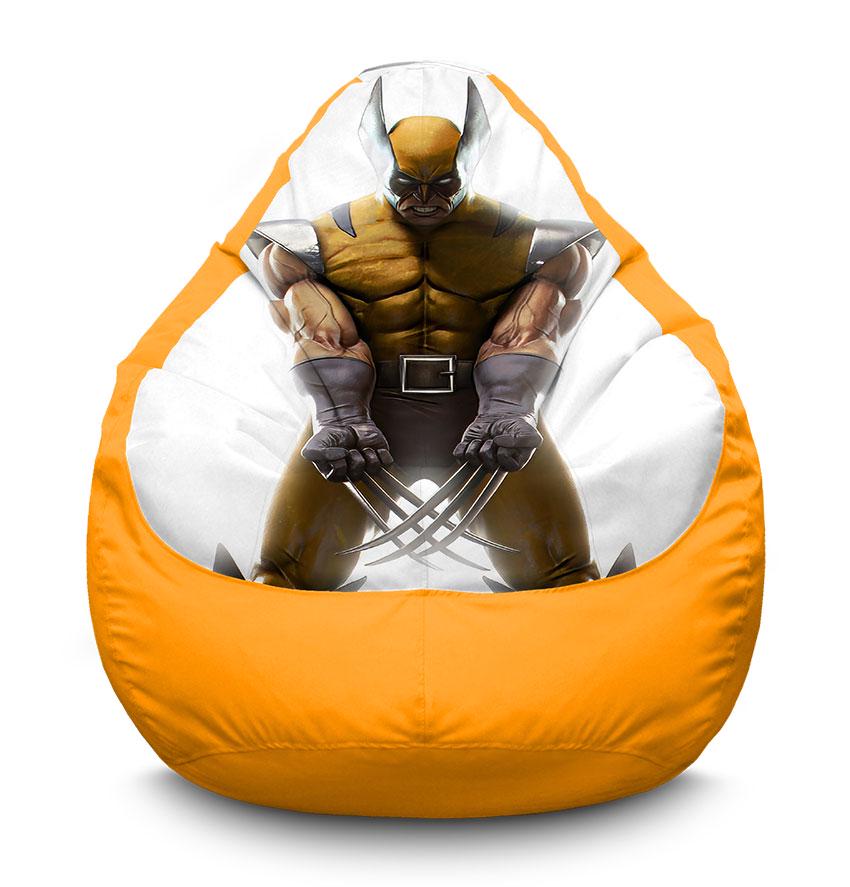 Кресло-мешок iPuff Wolverine Sharp claws Character оксфорд XL 80x110 см Желтый (113961)