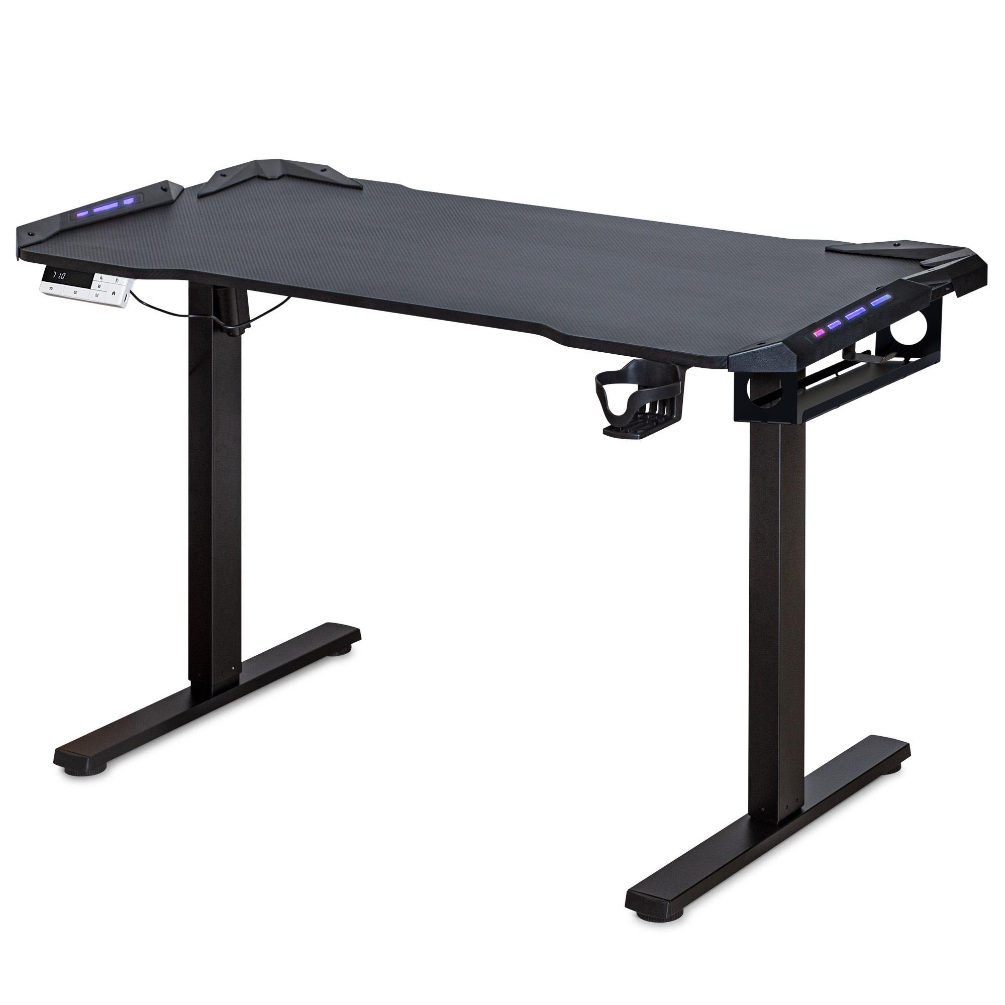 Стол Mealux PowerDesk Carbon RGB c электрорегулировкой высоты (EVO-201 Carbon/B)