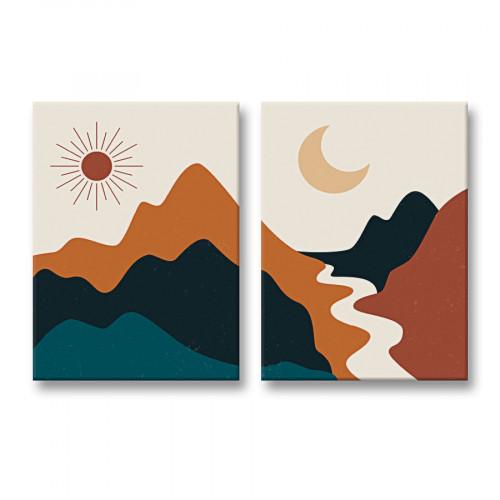 Модульная картина Sun and Moon 123x80 (MK21282)