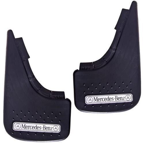 Брызговики малые Mercedes-Benz Элегант надпись/Мягкий с выдавленными шипами 2 шт. Серебряный/Черный