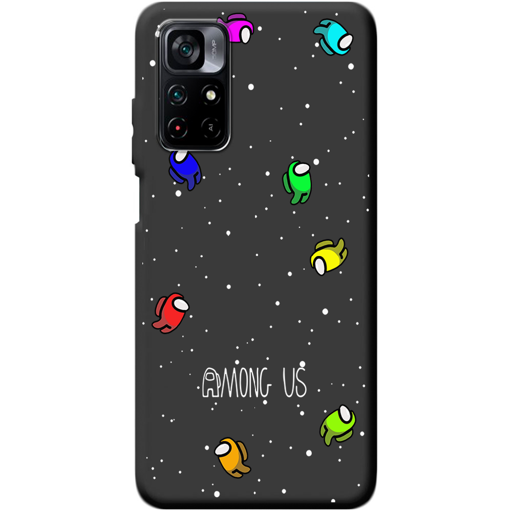 Чехол BoxFace Poco M4 Pro 5G Among Us Invisible Черный силикон (43742-bk76-44259)