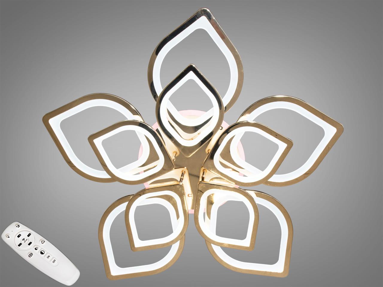 Люстра потолочная с димером LED 8073/5+5G 3col dim (2437593389)