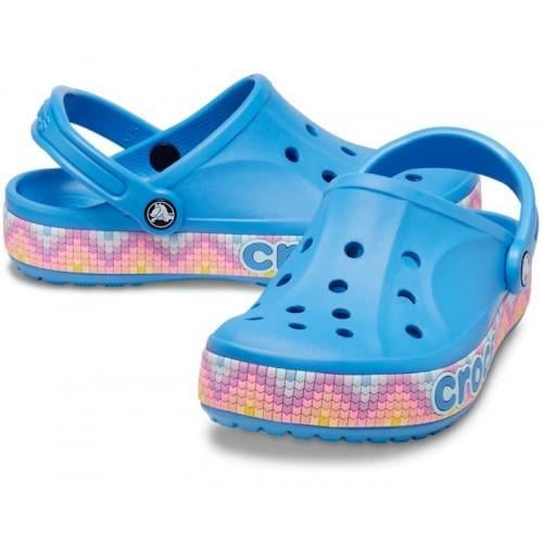 Сабо жіночі Crocs Bayaband Clog Chevron Powder р. 37-38 Світло-синій (11083)