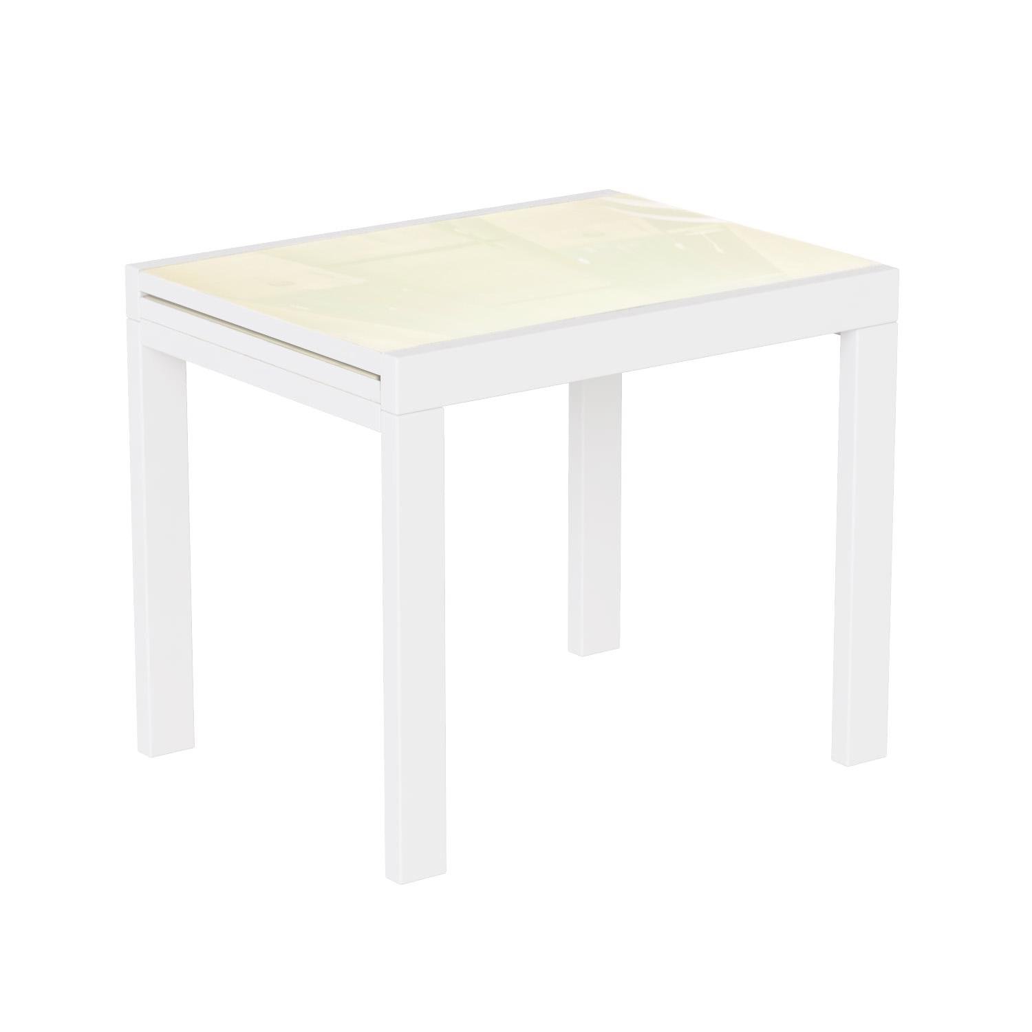 Стол-трансформер Art in Head Kors Glass 690x754x890 мм Ателье светлый/Белый/Жемчужина (523010236)