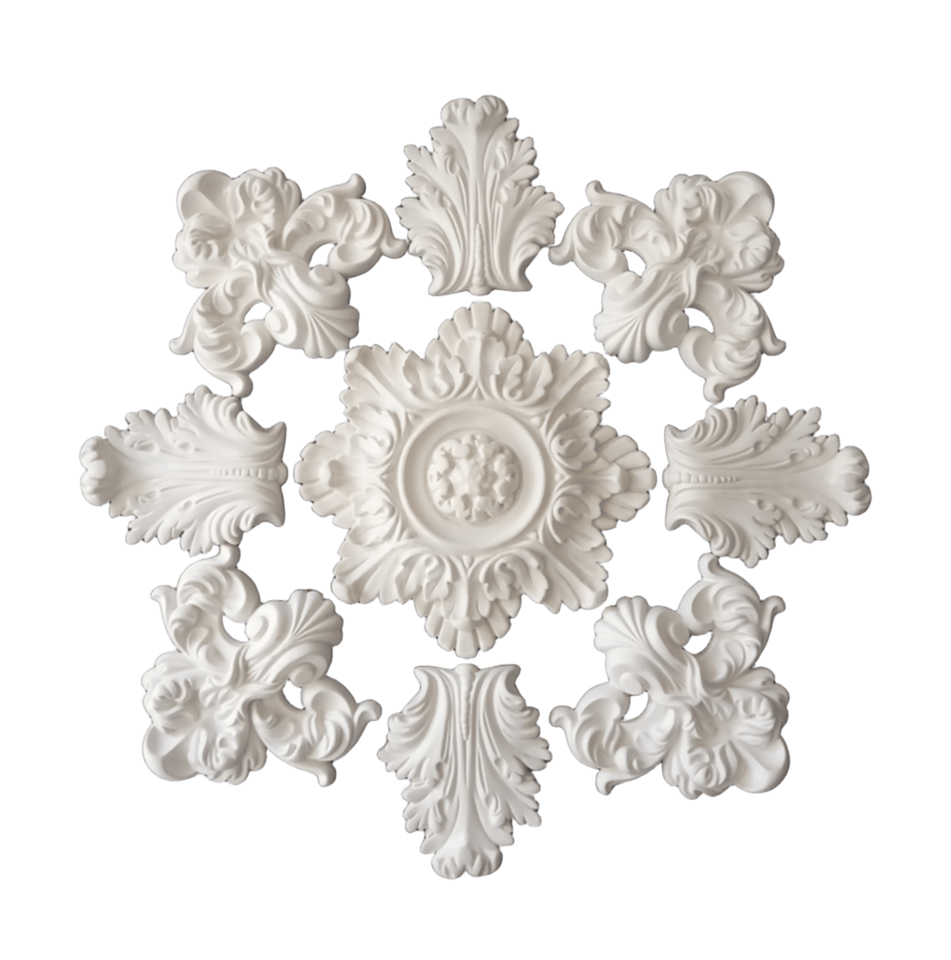 Розетка на потолок декоративная гипсовая сборная D 550 мм (31022904)