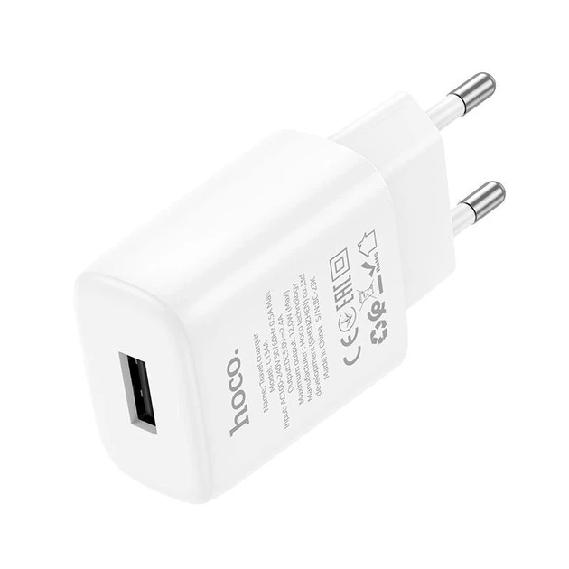 Зарядное устройство сетевое Hoco C134A USB 2.4 White (30708907)