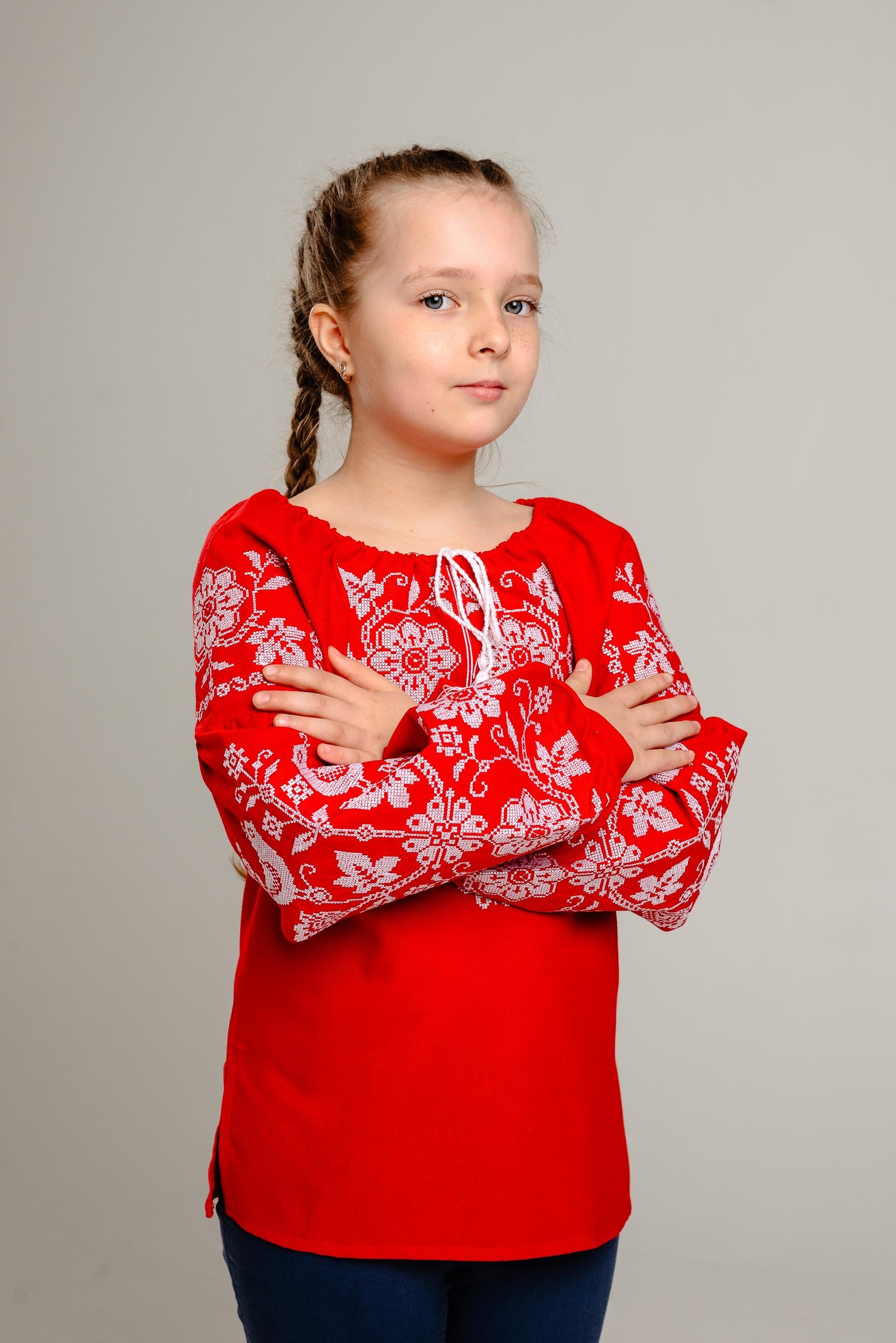 Вишиванка дитяча для дівчинки Вишиваночка р. 140 Червоний (950-8) Вишиванка дитяча для дівчинки Вишиваночка р. 140 Червоний (950-8)