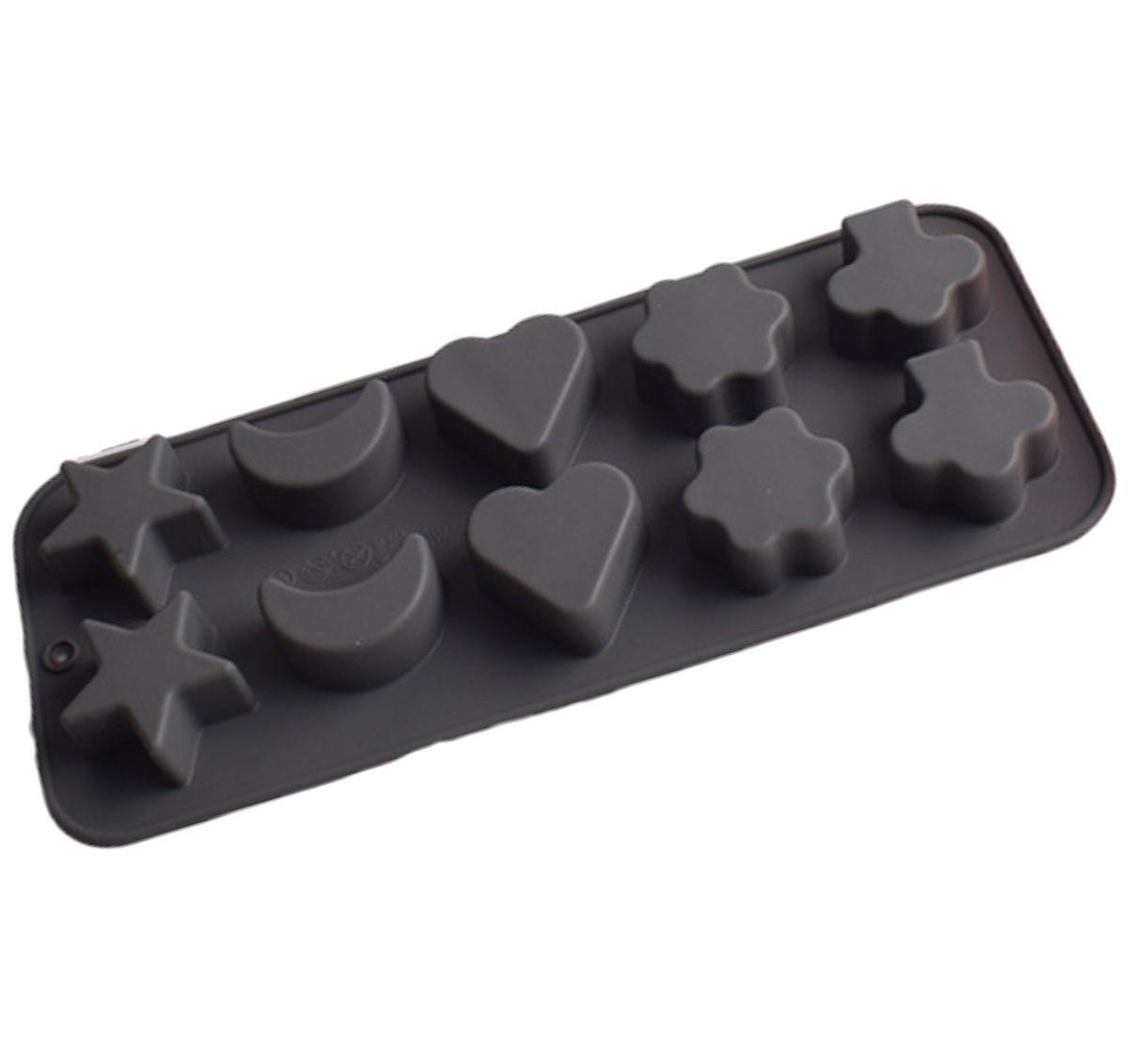 Форма силиконовая Фигуры Bakery 10 яч. 25х10,2х2 см 1 шт. Серый (ХК1010к12)