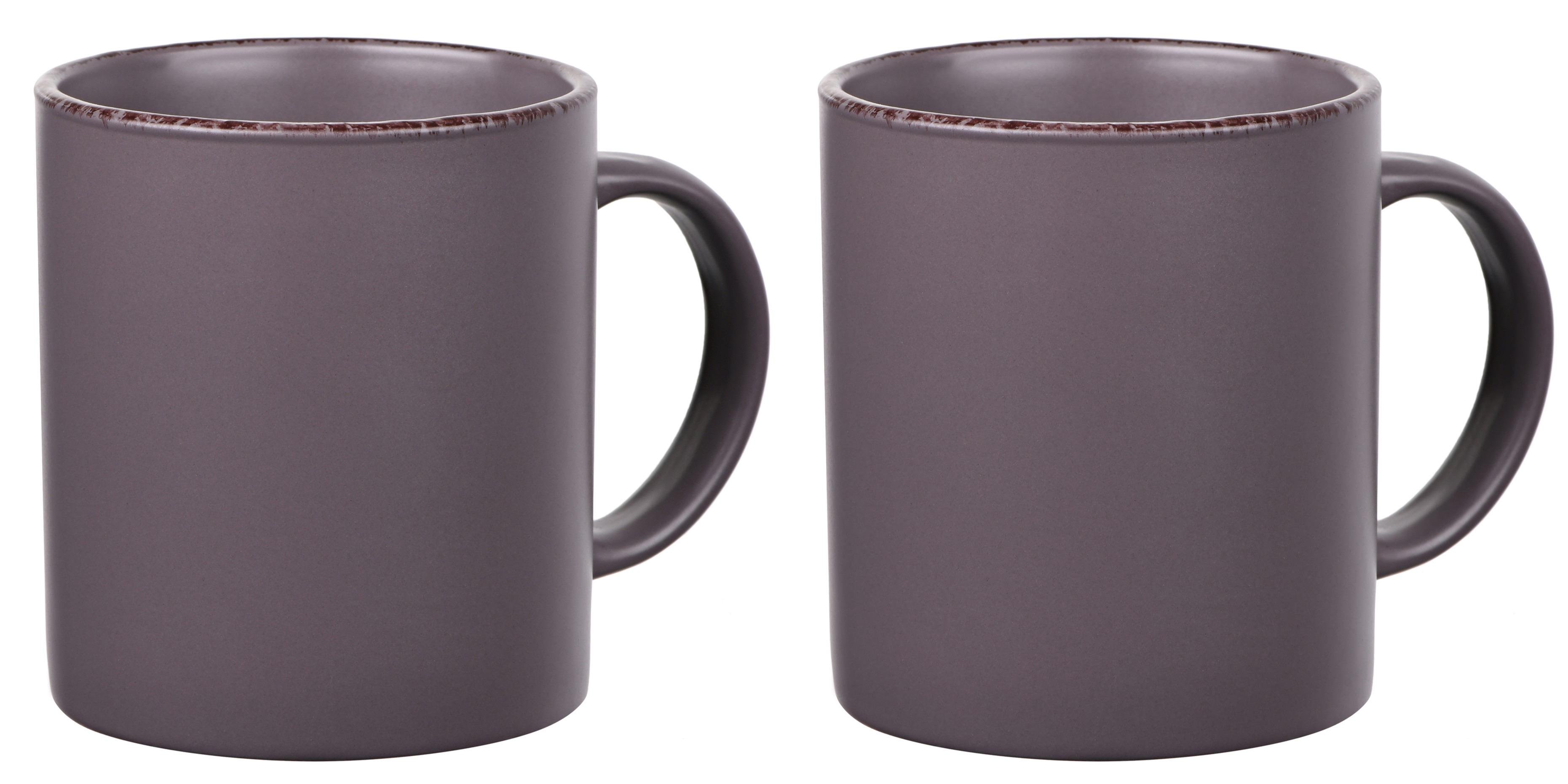 Набор чашек Ardesto Lucca 360 мл 2 шт. Grey/Brown (AR2930GMC)