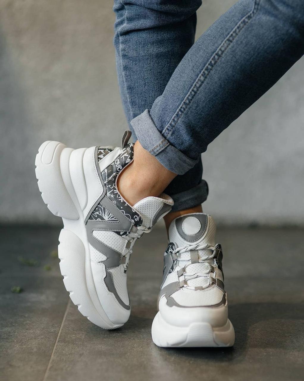 Кроссовки женские Bistfor кожа р. 38 Белый - фото 6