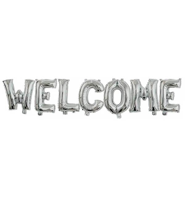 Воздушные шары "Welcome" 40 см Серебреный (415105) Воздушные шары "Welcome" 40 см Серебреный (415105)