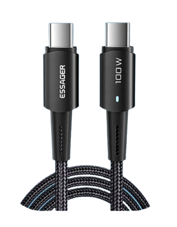 Кабель для зарядки телефона/ноутбука Essager PD 100W 1 м Вlack (12158435)