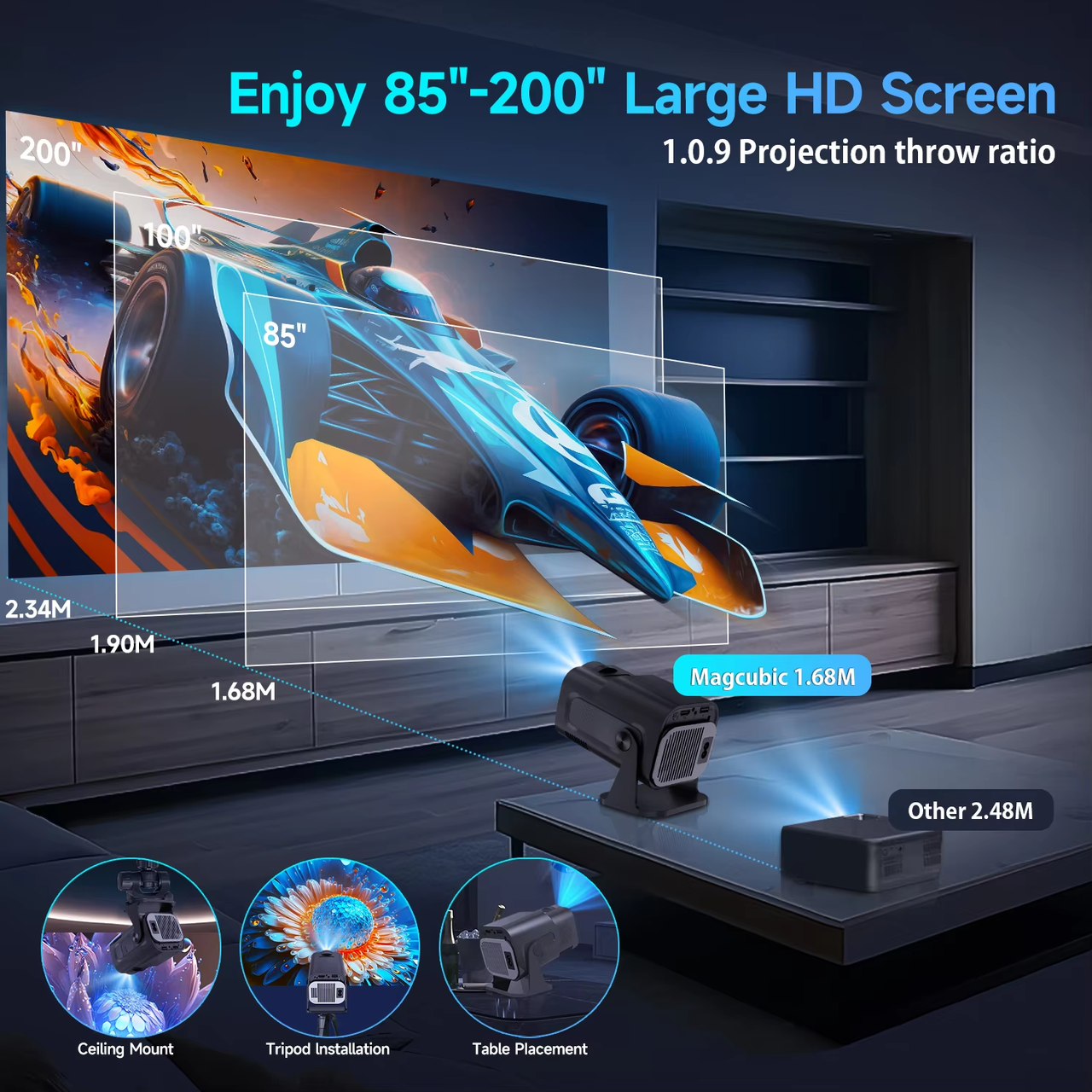 Проектор Magcubic HY320 Mini 4K 300ANSI Android 11 - фото 8