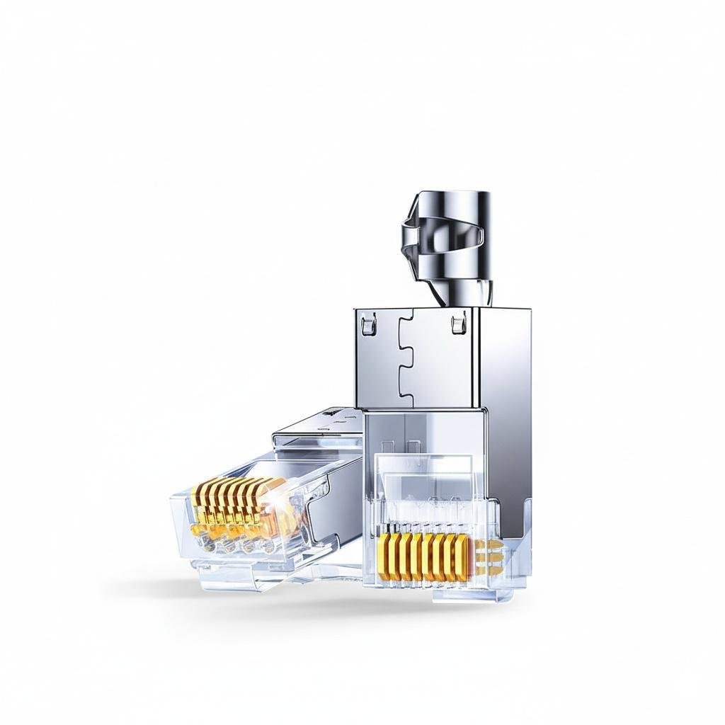 Коннектор RJ45 UGREEN NW305 Cat 8/FTP/10 шт. Серебристый (35770)