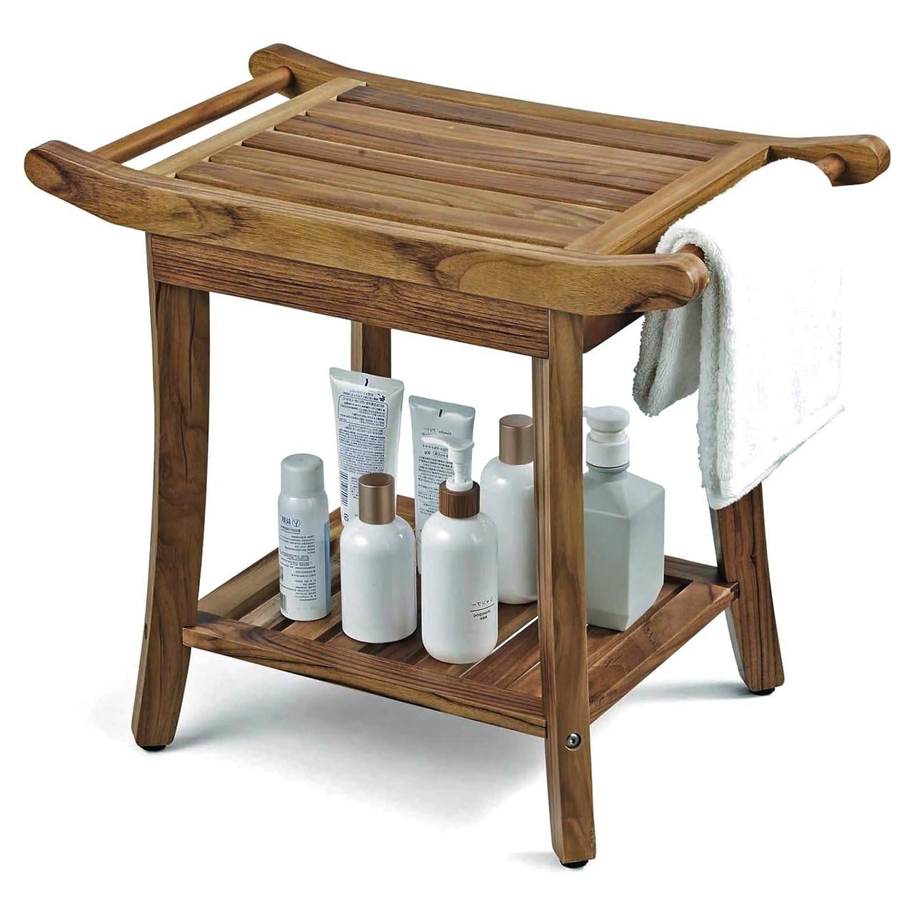 Табурет для ванной из дерева Илистера Корица (ТВН-003033)