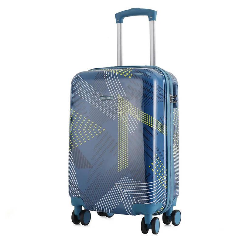 Валіза SEMI LINE 20" S 44 л Blue Pattern (DAS302326)