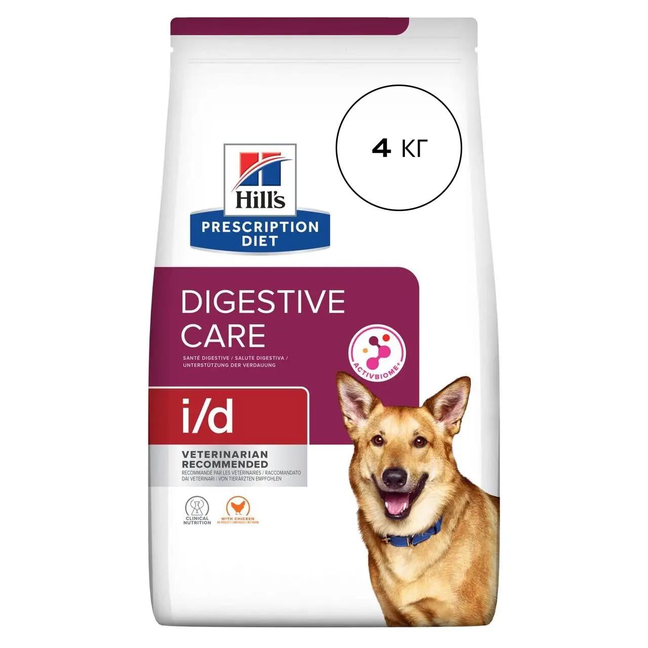Корм сухой для собак с заболеваниями ЖКТ и панкреатитом Hill's Prescription Diet i/d 4 кг AB+