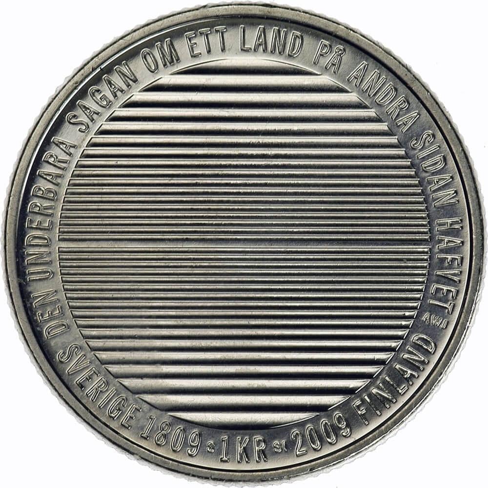 Колекційна монета Швеція 1 крона 2009 200 років війни UNC (KM#916)