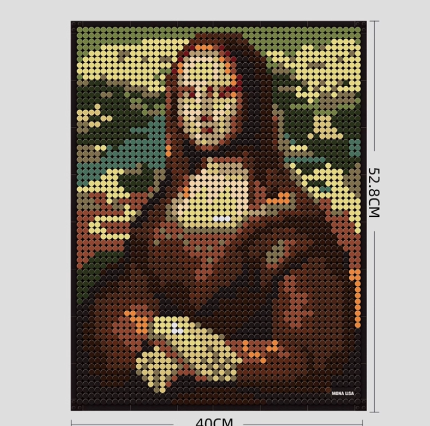 Конструктор 3D Wange картина Mona Lisa Мона Лиза 5121 для детей и взрослых 3262 детали - фото 3