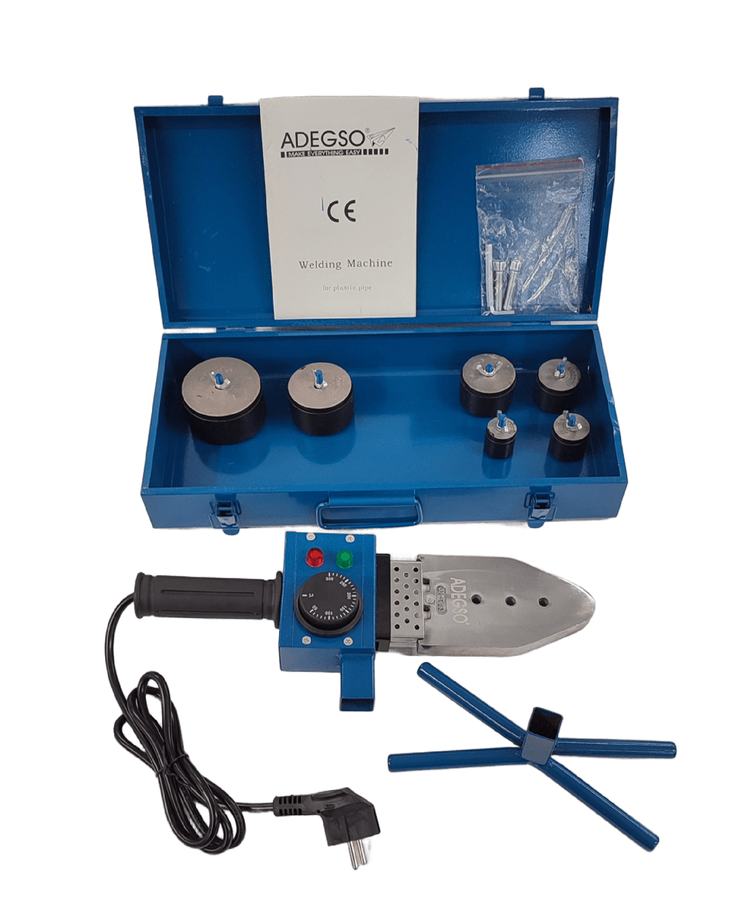 Паяльник для пластикових труб ADEGSO AD-40048 20-63 мм 1200 Вт (29739403)