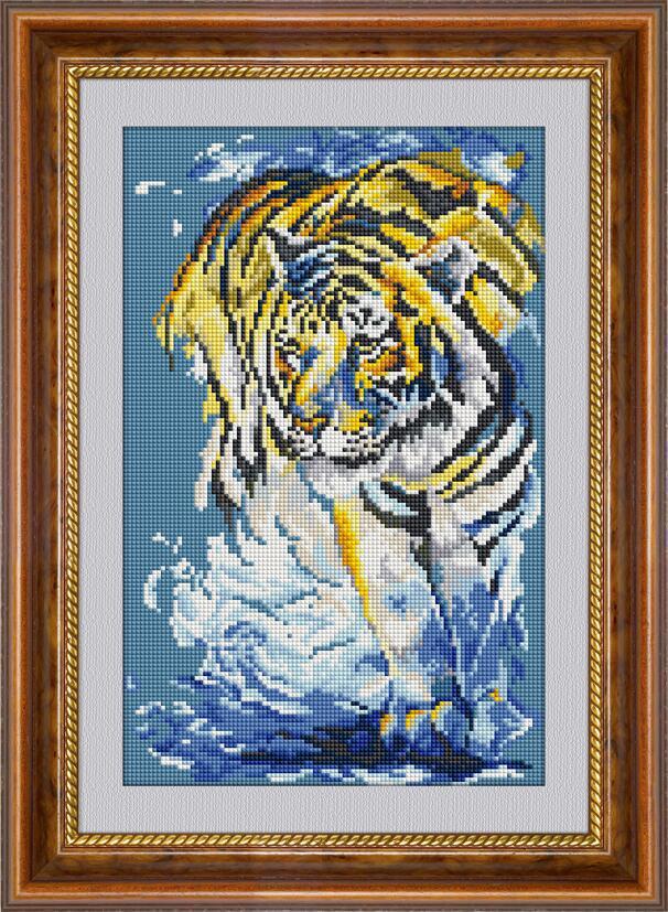 Алмазная мозаика Dream Art Тигр в море 29x45 см (DA.30479)