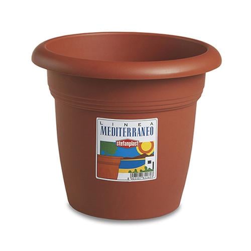 Вазон круглый Stefanplast Linea Mediterraneo 14 л 35х27 см Терракотовый (82350)