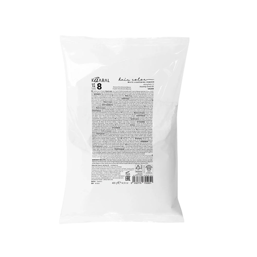 Освітлювальна пудра для волосся до 8 рівнів Kaaral Maraes Lightener Powder 400 г Освітлювальна пудра для волосся до 8 рівнів Kaaral Maraes Lightener Powder 400 г