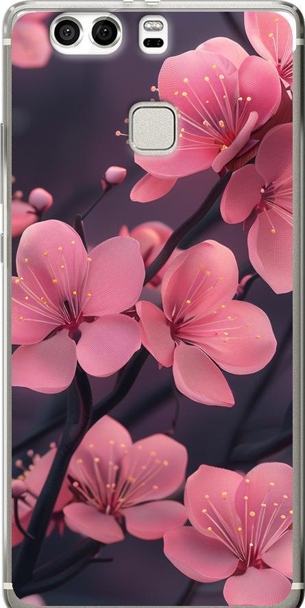 Чехол на Huawei P9 Plus Пурпурная сакура (6075u-300-42517)