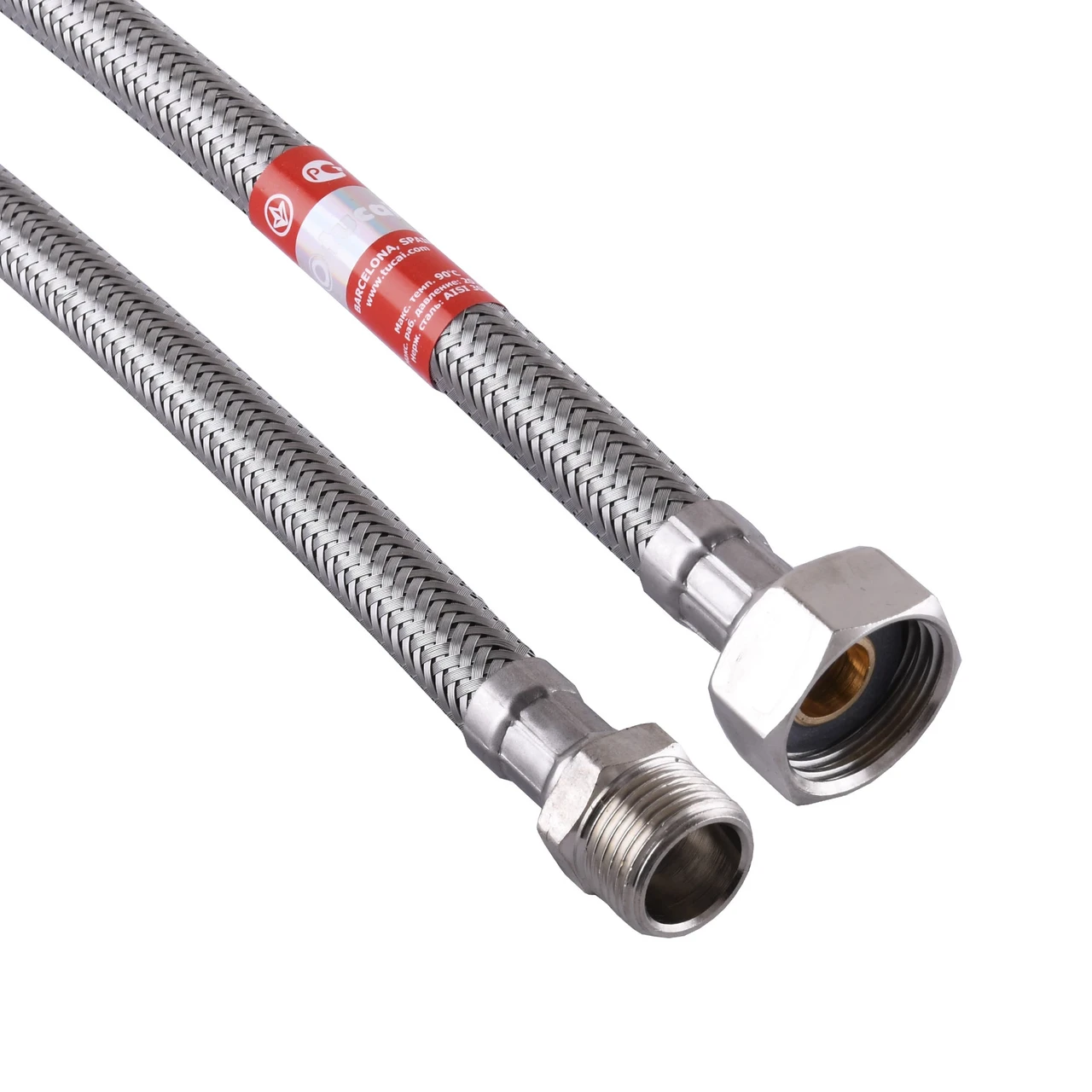 Шланг водяний TUCAI 3/8″x1/2″ ЗВ 0,2 м TAQ MG-3812-200 202464 (01000030)