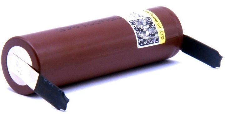 Аккумулятор 18650 LiitoKala HG2-N 3000 mAh высокоточный под пайку с никелевой лентой U-tags 30А 3,7V (19305)