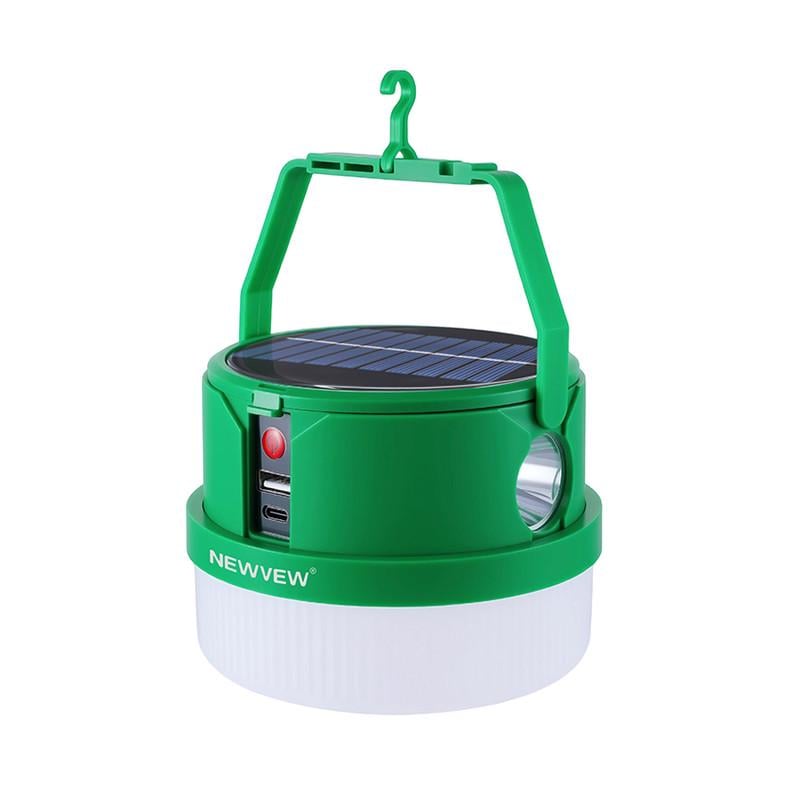 Фонарь аккумуляторный NEWVEW NV-E972 50W Solar Panel 2400mAh Green