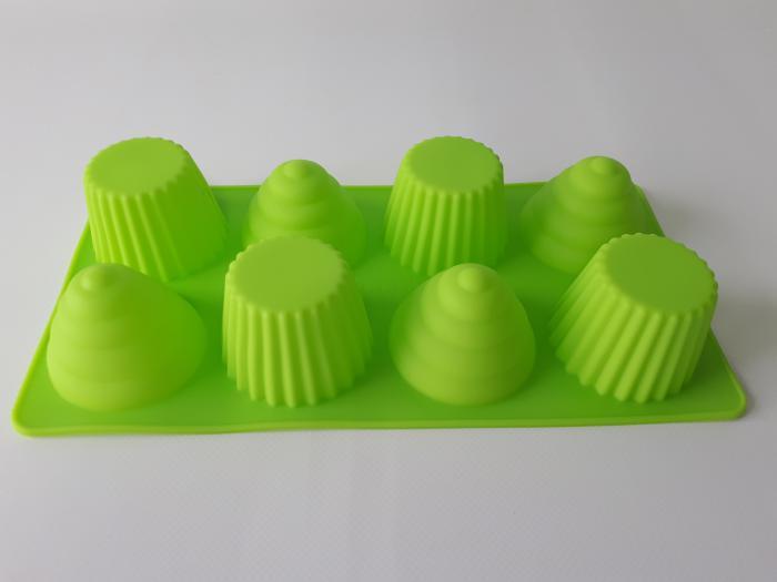 Форма кондитерська для випічки кексів і печива Асорті силіконова 8 шт. 28x14,5x4,5 см (19403) - фото 2