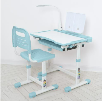 Парта дитяча Bambi та стілець із регулюванням висоти Бірюзовий (M 4428-12) - фото 4 Парта дитяча Bambi та стілець із регулюванням висоти Бірюзовий (M 4428-12) - фото 4
