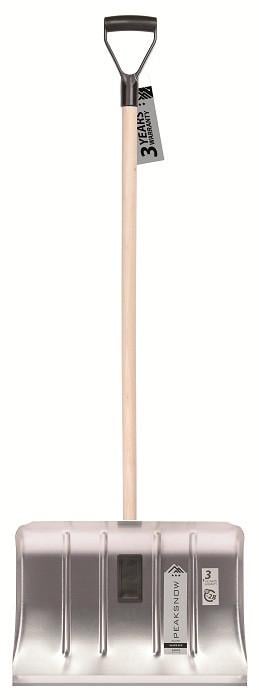 Лопата для снега Prosperplast Aluice 50P алюминиевая с деревянной рукоятью и ручкой 50x145 см (CNT00011756)